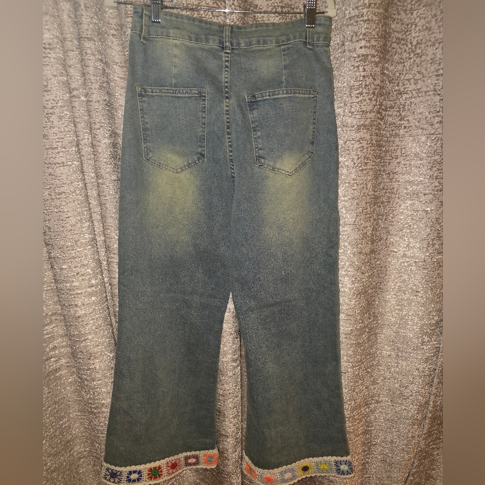 DAVI & DANI Denim Jeans with Multicolor Hem - Picture 9 of 9